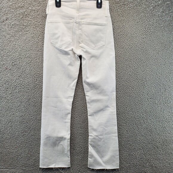 J Crew 9" Demi-Boot Crop Jean in white wash Womens Size 25T Raw Hem - Picture 8 of 12